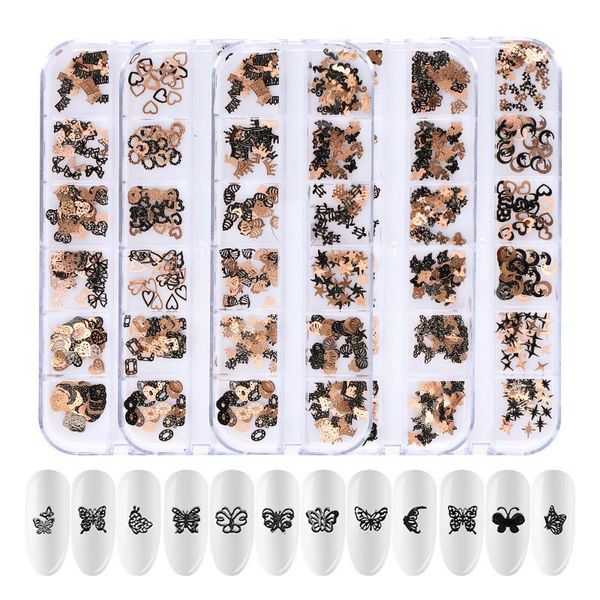 nail art decorations black slices sequins 3d flakes rose gold silver metal moon butterfly jewelry mixed design diy charms tips decoration, Silver;gold
nail art decorations black slices sequins 3d flakes rose gold silver metal moon butterfly jewelry mixed design diy charms tips decoration, Silver;gold