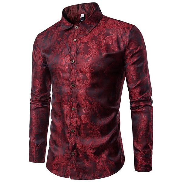 flower print dress shirt mens long sleeve red nightclub shirts autumn casual party wedding gold camisa masculina, White;black
flower print dress shirt mens long sleeve red nightclub shirts autumn casual party wedding gold camisa masculina, White;black