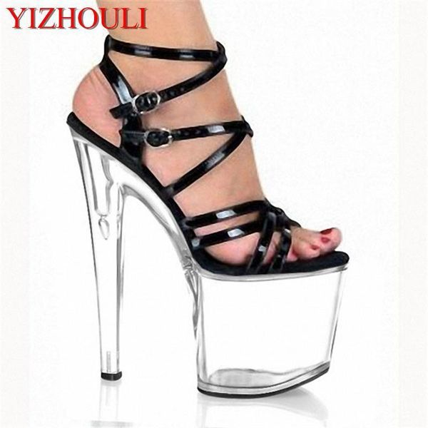 20cm crystal platform high-heeled shoes rome cross-strap for women 8 inch gorgeous high heels dress1, Black
20cm crystal platform high-heeled shoes rome cross-strap for women 8 inch gorgeous high heels dress1, Black