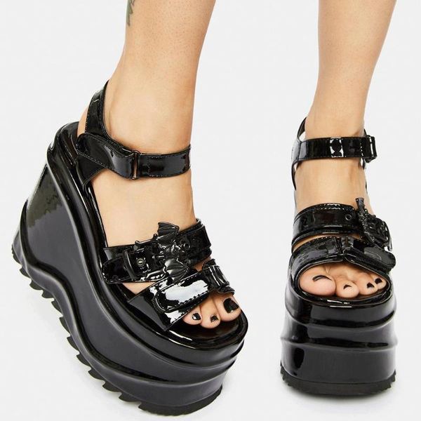 dress shoes 2021 brand large size 43 fashion ins gothic style cosplay chunky platform sandals high heel summer wedges woman, Black
dress shoes 2021 brand large size 43 fashion ins gothic style cosplay chunky platform sandals high heel summer wedges woman, Black