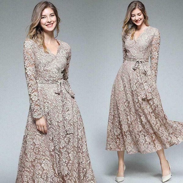 casual dresses 2021 spring women's fashion temperament "v"neck lace hollow out high waist dress, Black;gray
casual dresses 2021 spring women's fashion temperament "v"neck lace hollow out high waist dress, Black;gray