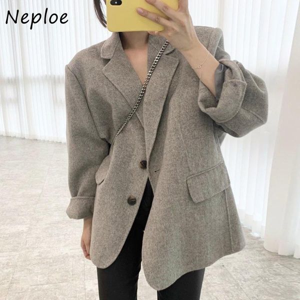 women's wool & blends neploe korea chic autumn high-quality women coats turn-down collar jacket two buckle casual suit woolen with belt, Black
women's wool & blends neploe korea chic autumn high-quality women coats turn-down collar jacket two buckle casual suit woolen with belt, Black