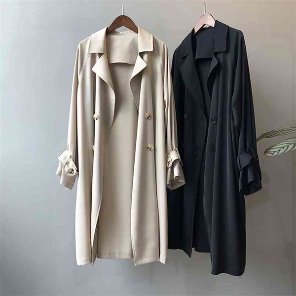 coat fall double-breasted windbreaker women's loose temperament solid over-the-knee long winter poncho women 210601, Tan;black
coat fall double-breasted windbreaker women's loose temperament solid over-the-knee long winter poncho women 210601, Tan;black