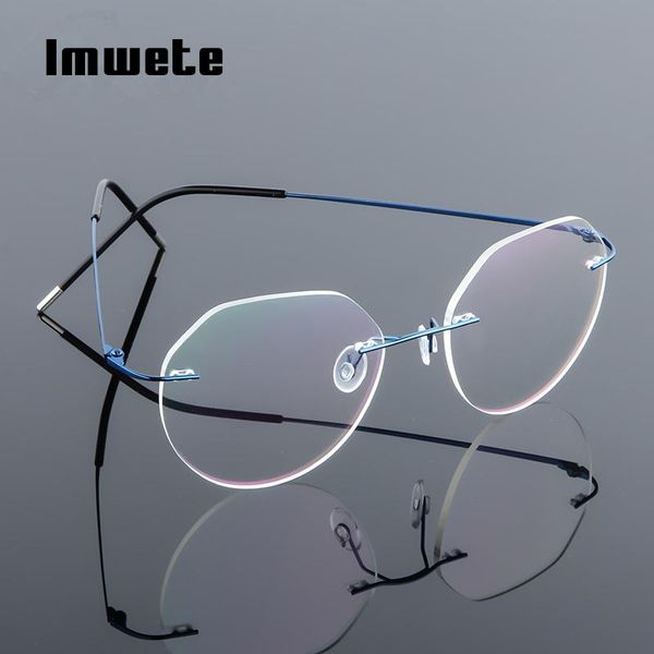 fashion sunglasses frames imwete vintage round glasses men women titanium rimless eyeglasses spectacles female ultralight presbyopic eye, Black
fashion sunglasses frames imwete vintage round glasses men women titanium rimless eyeglasses spectacles female ultralight presbyopic eye, Black