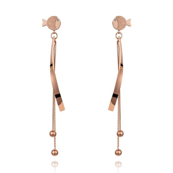 style simple retro titanium steel earrings female ultra long joker tassel stud, Golden;silver
style simple retro titanium steel earrings female ultra long joker tassel stud, Golden;silver