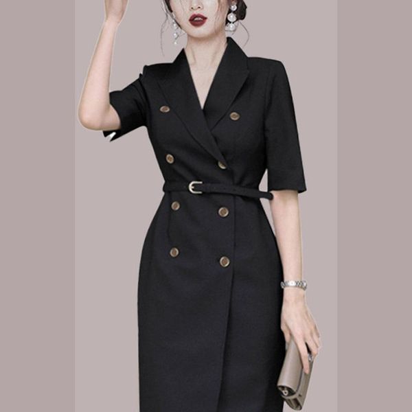 casual dresses summer short sleeve double breasted black for women streetwear sheer ol office work korean dress ladies, Black;gray
casual dresses summer short sleeve double breasted black for women streetwear sheer ol office work korean dress ladies, Black;gray