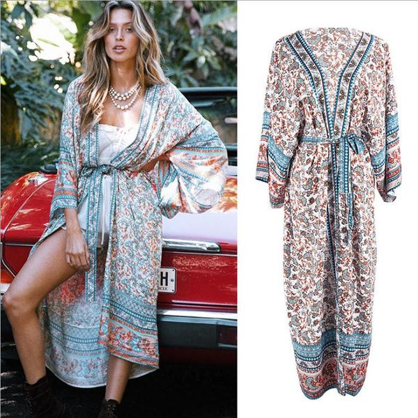 women's swimwear women bikini cover-ups boho printed beach dress long kimono carfigan tunic plus size kaftans wear swim suit cover up r, White;black
women's swimwear women bikini cover-ups boho printed beach dress long kimono carfigan tunic plus size kaftans wear swim suit cover up r, White;black