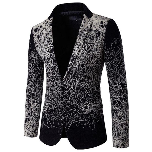 men's suits & blazers 2021 autumn winter men leisure slim fit suit high-end plate printed single-breasted business jacket 5, White;black
men's suits & blazers 2021 autumn winter men leisure slim fit suit high-end plate printed single-breasted business jacket 5, White;black