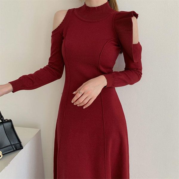 casual dresses korean one-piece elegant fashion knitted sweater dress fall/winter 2021 french vintage off-the-shoulder slim, Black;gray
casual dresses korean one-piece elegant fashion knitted sweater dress fall/winter 2021 french vintage off-the-shoulder slim, Black;gray