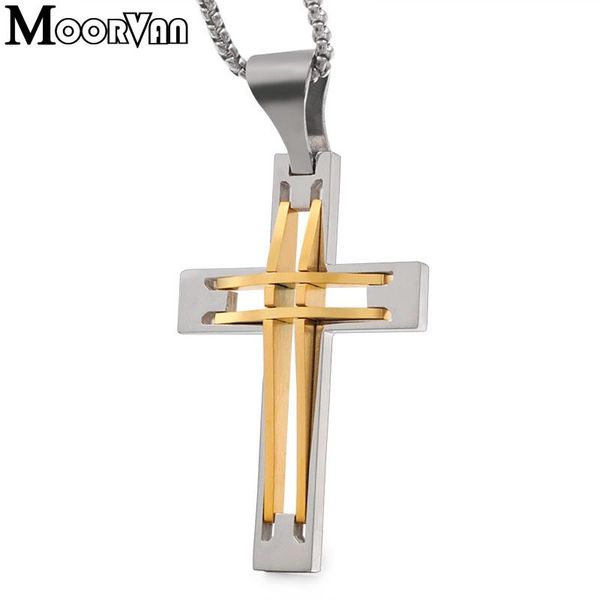 moorvan cross pendant necklace,minimalist fashion jewelry crucifix men stainless steel chain joalheria joias masculinas vp387 necklaces, Silver
moorvan cross pendant necklace,minimalist fashion jewelry crucifix men stainless steel chain joalheria joias masculinas vp387 necklaces, Silver