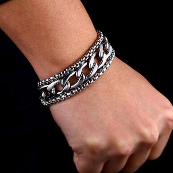 link, chain punk hip hop wide men's bracelet gothic rock party daily banquet jewelry gift, Black
link, chain punk hip hop wide men's bracelet gothic rock party daily banquet jewelry gift, Black