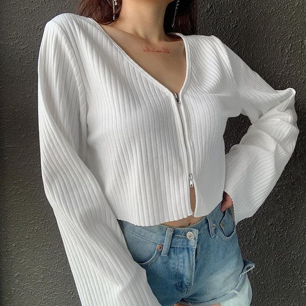 women's knits & tees jmprs cropped cardigan sweater women v-neck zipper summer long sleeve autumn thin jackets all-match fashion white
women's knits & tees jmprs cropped cardigan sweater women v-neck zipper summer long sleeve autumn thin jackets all-match fashion white