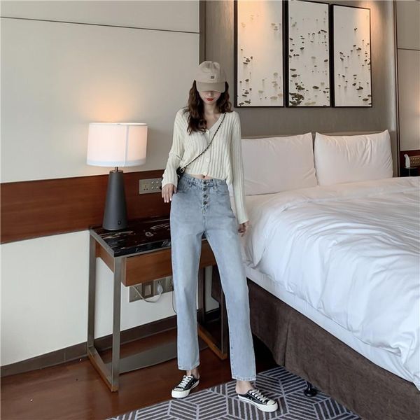 women's jeans 2021 year's light blue straight high waist wild side split cropped pants women
women's jeans 2021 year's light blue straight high waist wild side split cropped pants women