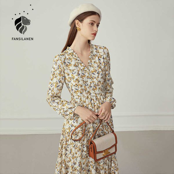 fansilanen ruffle floral print elegant long dress women sleeve v neck vintage boho spring autumn maxi 210607, Black;gray
fansilanen ruffle floral print elegant long dress women sleeve v neck vintage boho spring autumn maxi 210607, Black;gray