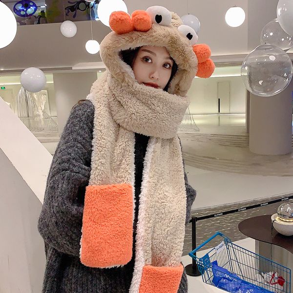 visors new winter color matching scarf hat gloves three-in-one velvet thickened cute neck protection plush bonnet cycling, Blue;gray
visors new winter color matching scarf hat gloves three-in-one velvet thickened cute neck protection plush bonnet cycling, Blue;gray