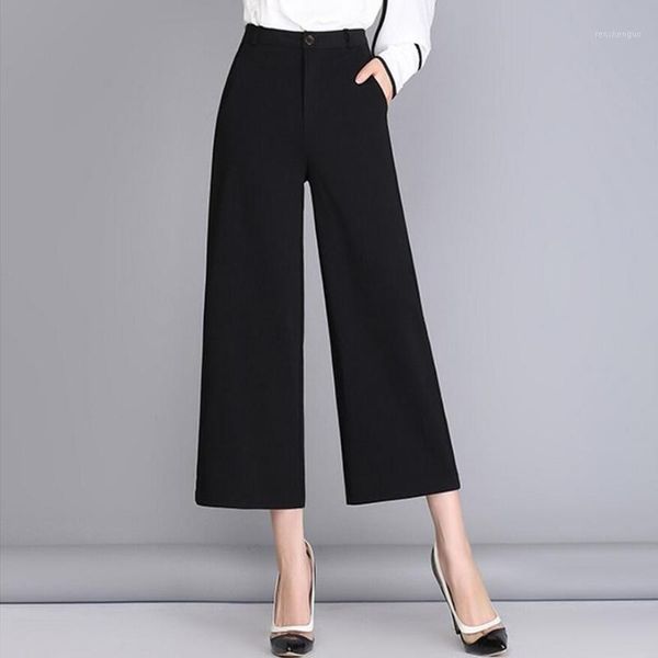 women's pants & capris fashion women wide leg female 2021 spring autumn loose black western-style casual trousers, Black;white
women's pants & capris fashion women wide leg female 2021 spring autumn loose black western-style casual trousers, Black;white