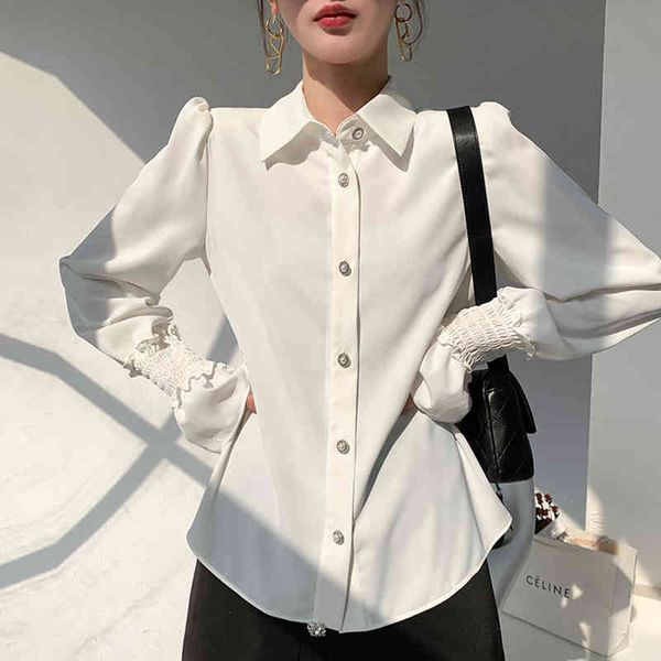blouses elegant casual for women lapel long sleeve white patchwork button blouse female fashion clothing 2021
blouses elegant casual for women lapel long sleeve white patchwork button blouse female fashion clothing 2021