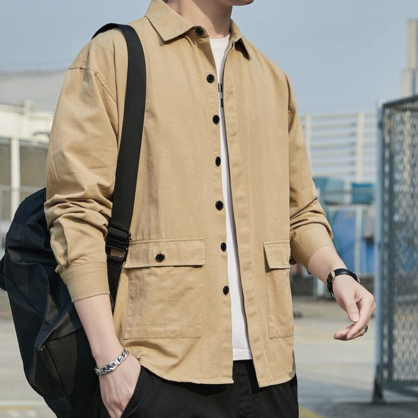 2021 spring autumn casual shirts men cotton turn down collar korean solid breasted streetwear fashion shirt men, White;black
2021 spring autumn casual shirts men cotton turn down collar korean solid breasted streetwear fashion shirt men, White;black