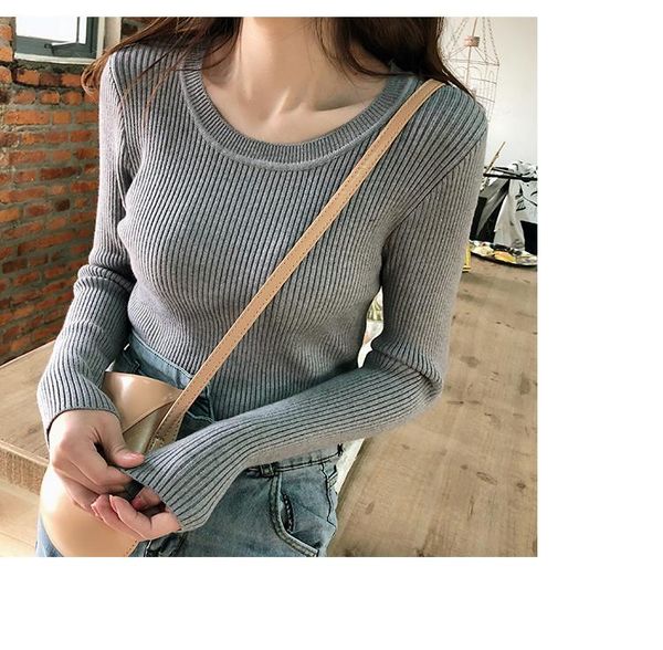 women's sweaters cmaz autumn and winter classic super all-matching round neck sweater slim-fit short bottoming black tren, White;black
women's sweaters cmaz autumn and winter classic super all-matching round neck sweater slim-fit short bottoming black tren, White;black