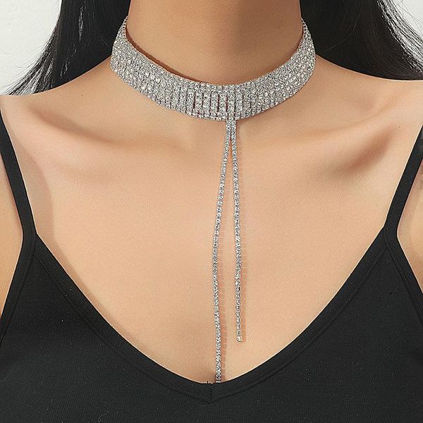 chokers treazy luxury multilayer rhinestones crystal chain choker necklace for women long tassel collar wedding party jewelry, Golden;silver
chokers treazy luxury multilayer rhinestones crystal chain choker necklace for women long tassel collar wedding party jewelry, Golden;silver