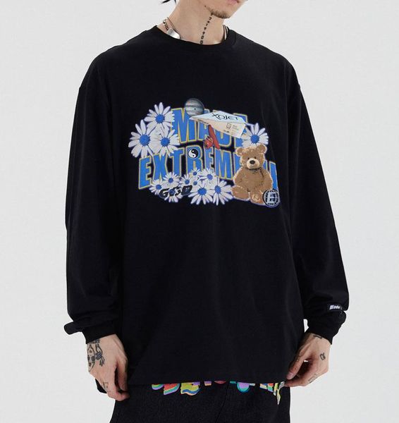 men's t-shirts european street logo old style cartoon bear print loose bf couples casual round collar long sleevet-shirtformenandwomen, White;black
men's t-shirts european street logo old style cartoon bear print loose bf couples casual round collar long sleevet-shirtformenandwomen, White;black
