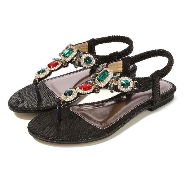 women sandals 2021 flats summer shoes bohemia style flip flops beach women's slipper 35-45, Black
women sandals 2021 flats summer shoes bohemia style flip flops beach women's slipper 35-45, Black
