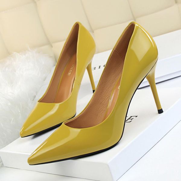 dress shoes bigtree ol office work high heels concise solid patent leather autumn shallow women pumps pointed toe, Black
dress shoes bigtree ol office work high heels concise solid patent leather autumn shallow women pumps pointed toe, Black
