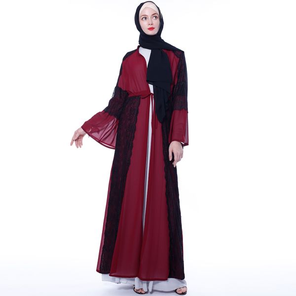 chiffon lace open abaya kimono dubai muslim hijab dress women abayas turkey caftan marocain kaftan robe prayer islamic clothing, Red
chiffon lace open abaya kimono dubai muslim hijab dress women abayas turkey caftan marocain kaftan robe prayer islamic clothing, Red