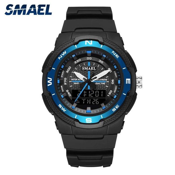 wristwatches smael men's sports watch waterproof led night light dial luminous pointer digital dual display automatically update calend, Slivery;brown
wristwatches smael men's sports watch waterproof led night light dial luminous pointer digital dual display automatically update calend, Slivery;brown
