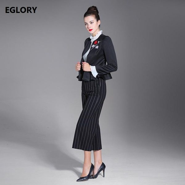 women's suits & blazers brand office suit women rose floral embroidery zipper coat ruffles small outerwear+striped print calf-length pa, White;black
women's suits & blazers brand office suit women rose floral embroidery zipper coat ruffles small outerwear+striped print calf-length pa, White;black