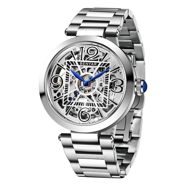 benyar 5182 men watches automatic movement double sides skeleton display business design mens watch 50m waterproof elegant wearing for man s, Slivery;brown
benyar 5182 men watches automatic movement double sides skeleton display business design mens watch 50m waterproof elegant wearing for man s, Slivery;brown