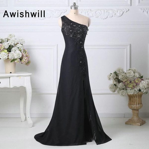 party dresses elegant black one shoulder evening dress long split formal gown appliques a-line lace for women 2021, White;black
party dresses elegant black one shoulder evening dress long split formal gown appliques a-line lace for women 2021, White;black