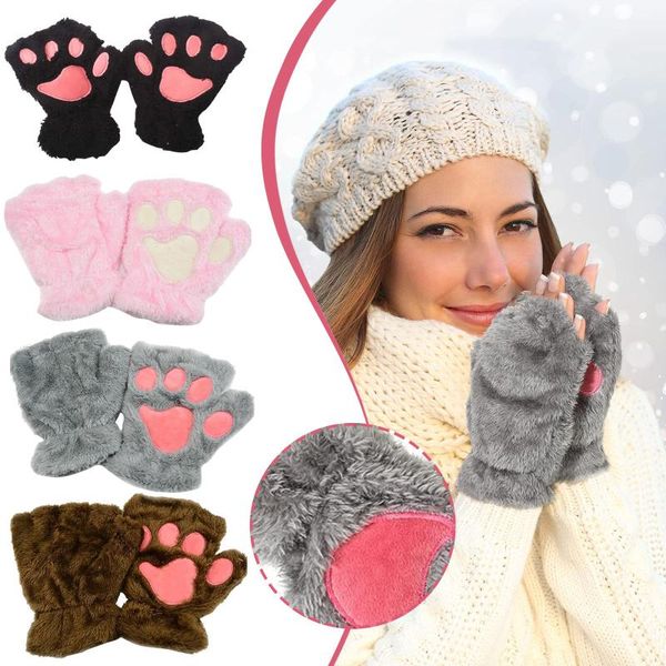 sports gloves women bear plush cat claw winter faux fur cute kitten fingerless mittens christmas halloween for womens girls, Black
sports gloves women bear plush cat claw winter faux fur cute kitten fingerless mittens christmas halloween for womens girls, Black