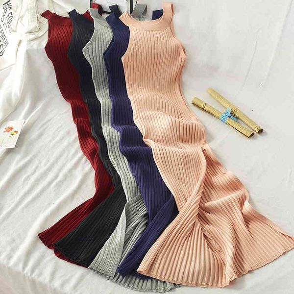 casual dresses spring summer spaghetti strap side split slim long rib knit 89vl, Black;gray
casual dresses spring summer spaghetti strap side split slim long rib knit 89vl, Black;gray