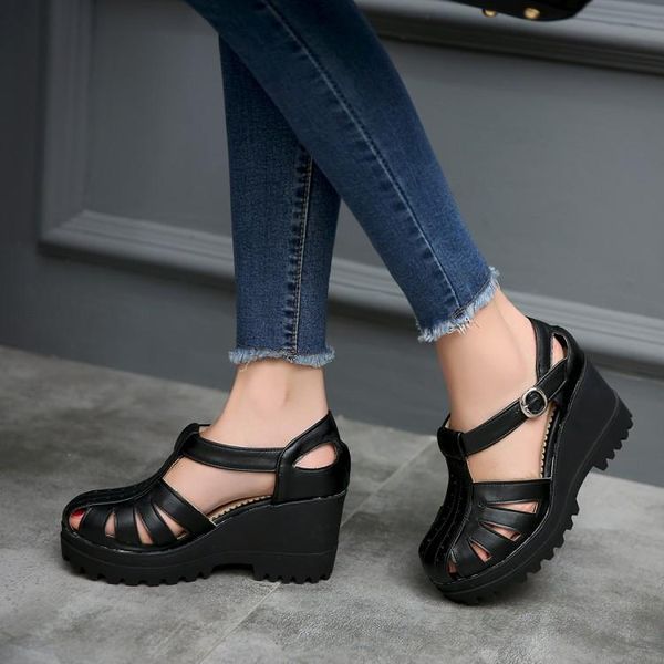 dress shoes us4-11 womens baotou t-straps platform wedge high heel sandals hollow out ankle buckle black white summer plus sz c337
dress shoes us4-11 womens baotou t-straps platform wedge high heel sandals hollow out ankle buckle black white summer plus sz c337