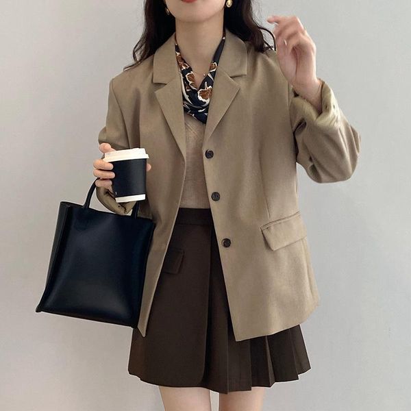 women's suits & blazers elegant simple casual women blazer autumn suit coat korean loose top, White;black
women's suits & blazers elegant simple casual women blazer autumn suit coat korean loose top, White;black