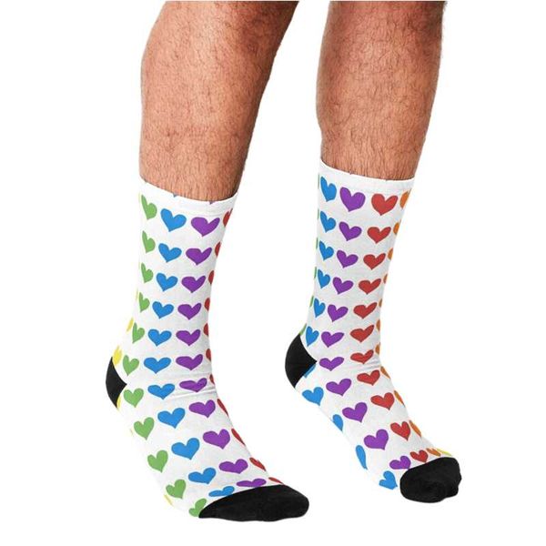 men's socks funny men's pride rainbow hearts printed hip hop men happy cute boys street style crazy novelty for, Black
men's socks funny men's pride rainbow hearts printed hip hop men happy cute boys street style crazy novelty for, Black