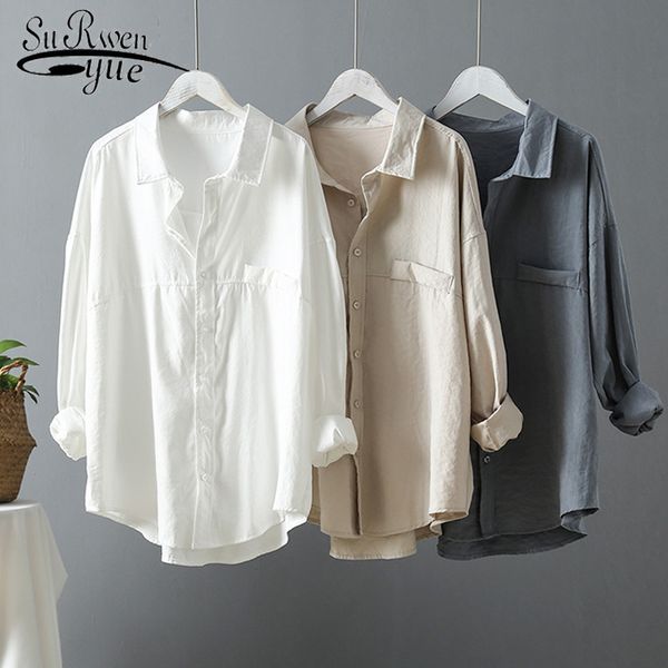 fashion blusas mujer de moda loose solid women shirts spring autumn dark green long sleeve blouses 6720 50 210427, White
fashion blusas mujer de moda loose solid women shirts spring autumn dark green long sleeve blouses 6720 50 210427, White