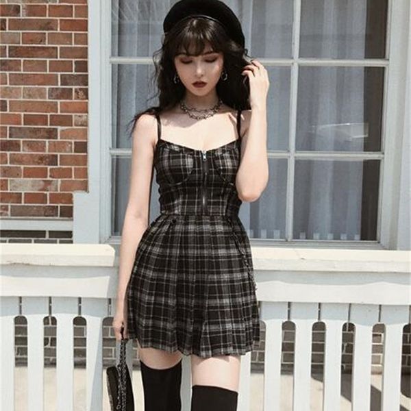 casual dresses spring autumn preppy style gothic girls sling dress grey balck pleated plaid women sleeveless mini short t8ue, Black;gray
casual dresses spring autumn preppy style gothic girls sling dress grey balck pleated plaid women sleeveless mini short t8ue, Black;gray