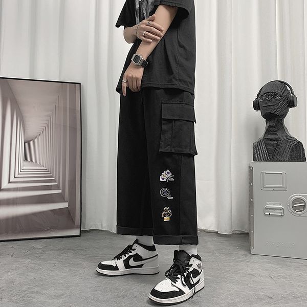 hong kong style straight mid-waist overalls men's spring 2021 new korean casual trend loose wild wide-leg pants, Black
hong kong style straight mid-waist overalls men's spring 2021 new korean casual trend loose wild wide-leg pants, Black