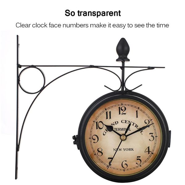 wall clocks outdoor hanging clock retro double sided battery powered metal mount vintage garden coffee bar decoration round station
wall clocks outdoor hanging clock retro double sided battery powered metal mount vintage garden coffee bar decoration round station
