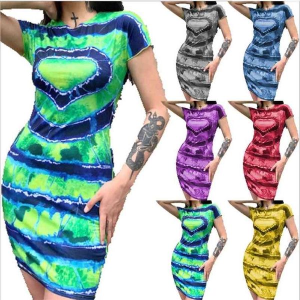 summer dress for women love striped print o neck short sleeve party women's tie-dye sim bodycon mini es 3xl 210520, Black;gray
summer dress for women love striped print o neck short sleeve party women's tie-dye sim bodycon mini es 3xl 210520, Black;gray