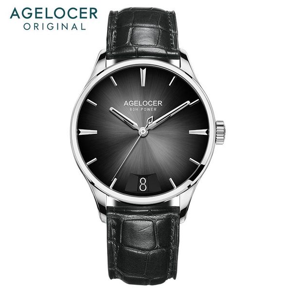 wristwatches agelocer brand steel automatic mechanical watch 80 hours power reserve panoramic men leather, Slivery;brown
wristwatches agelocer brand steel automatic mechanical watch 80 hours power reserve panoramic men leather, Slivery;brown