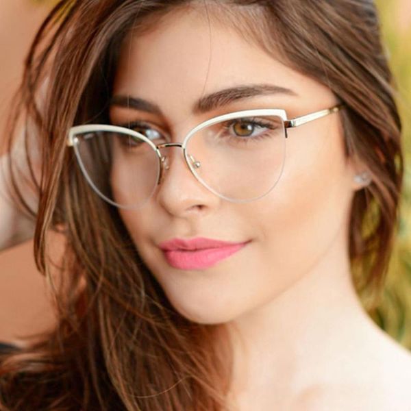 sunglasses 80047 anti-blue light cat eye metal glasses frame spring leg optical fashion computer eyeglasses for men women, White;black
sunglasses 80047 anti-blue light cat eye metal glasses frame spring leg optical fashion computer eyeglasses for men women, White;black