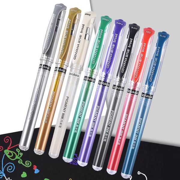 gel pens 8pc/lot 1.0mm white marker pen art school supplies waterproof black cardboard paint glod silver highlight stationery
gel pens 8pc/lot 1.0mm white marker pen art school supplies waterproof black cardboard paint glod silver highlight stationery