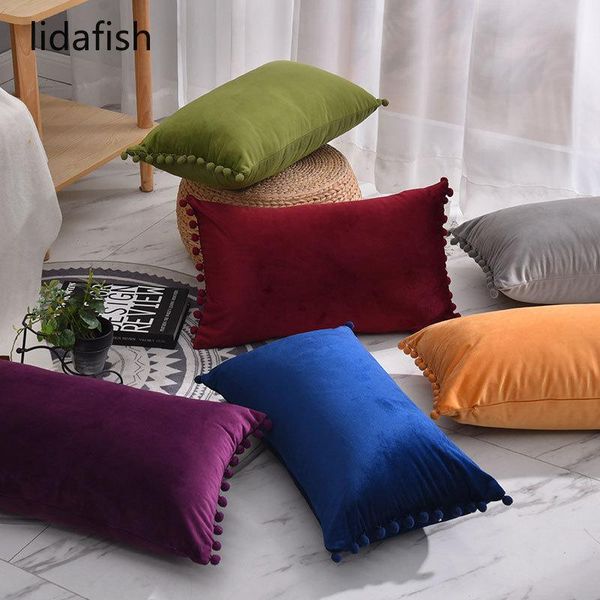 pillow case lidafish pompom velvet sofa cover solid color plush bedside rectangular cushion home decoration pillowcase
pillow case lidafish pompom velvet sofa cover solid color plush bedside rectangular cushion home decoration pillowcase
