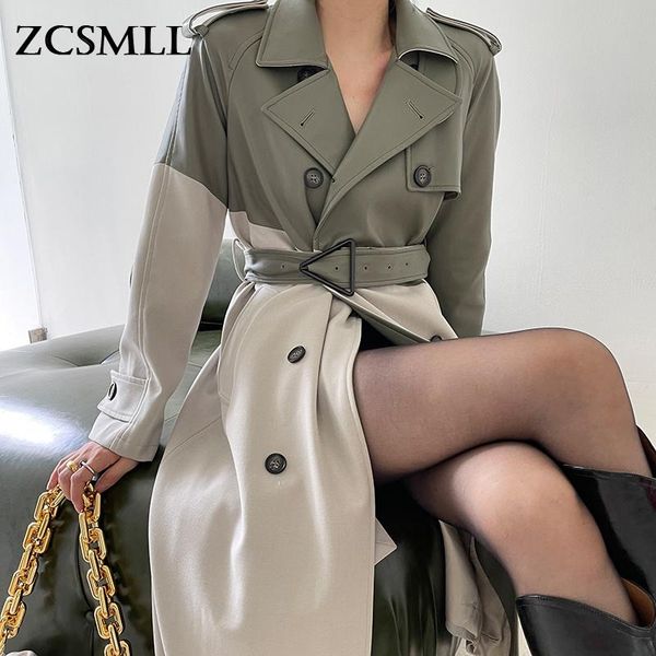 women's trench coats zcsmll women green color-block pu leather lapel long sleeve loose fit windbreaker fashion spring autumn 2021 th136, Tan;black
women's trench coats zcsmll women green color-block pu leather lapel long sleeve loose fit windbreaker fashion spring autumn 2021 th136, Tan;black