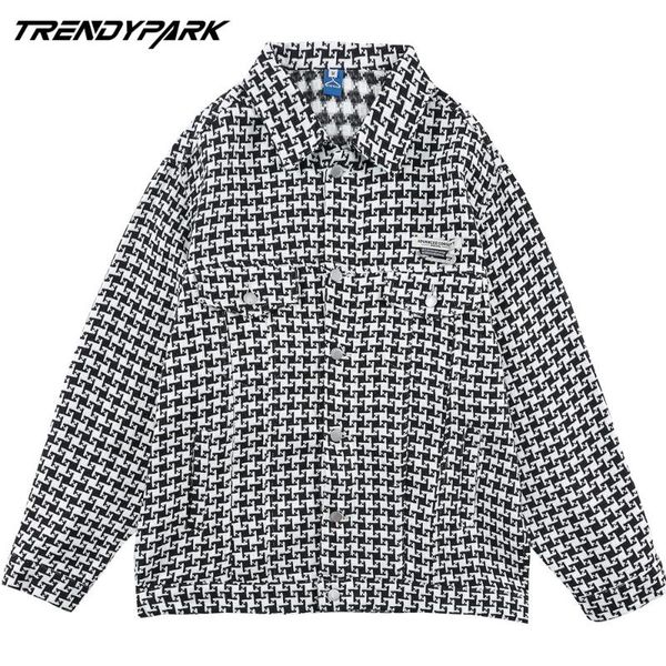 men's jackets jacket streetwear vintage houndstooth grid 2021 spring autumn harajuku single breasted pocket coat outwear, Black;brown
men's jackets jacket streetwear vintage houndstooth grid 2021 spring autumn harajuku single breasted pocket coat outwear, Black;brown