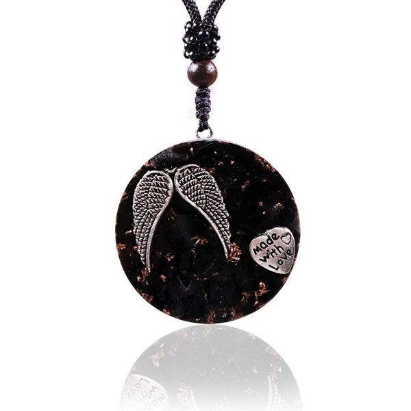 pendant necklaces angel wing charm heart love crystal necklace natural obsidian orgone energy stone healing reiki jewelry, Silver
pendant necklaces angel wing charm heart love crystal necklace natural obsidian orgone energy stone healing reiki jewelry, Silver