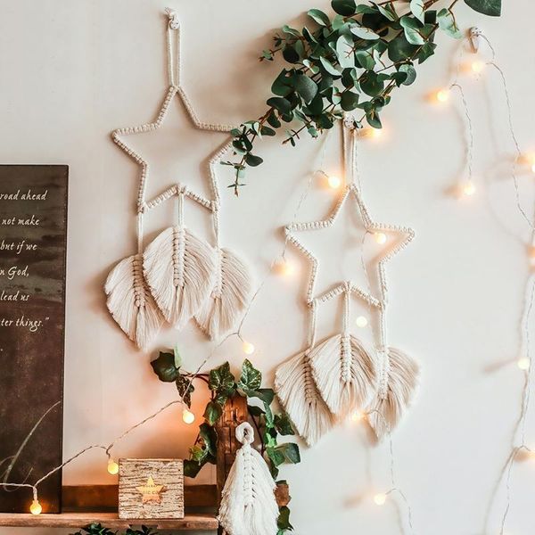 tapestries nordic handmade woven star dream catcher macrame leaf tassel hanging tapestry pendant wall art boho backdrop decoration
tapestries nordic handmade woven star dream catcher macrame leaf tassel hanging tapestry pendant wall art boho backdrop decoration